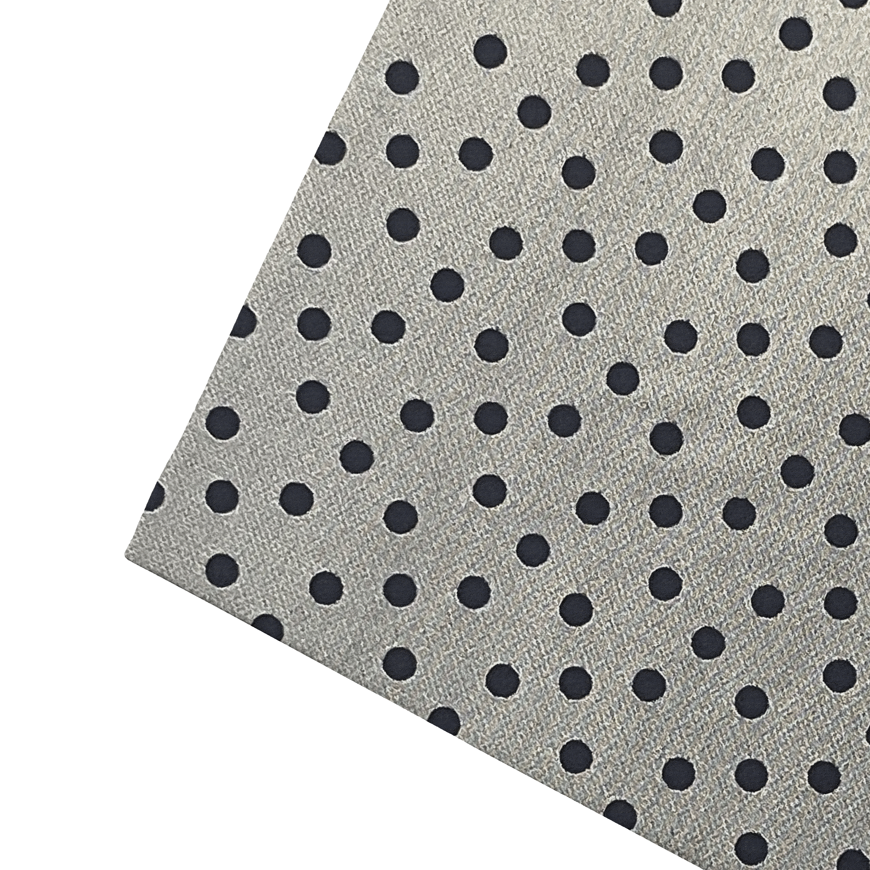 Ziertuch aus Seide, 30 x 30 cm, Stoff: dunkelblau wirr gepunktet auf silber (7163b)