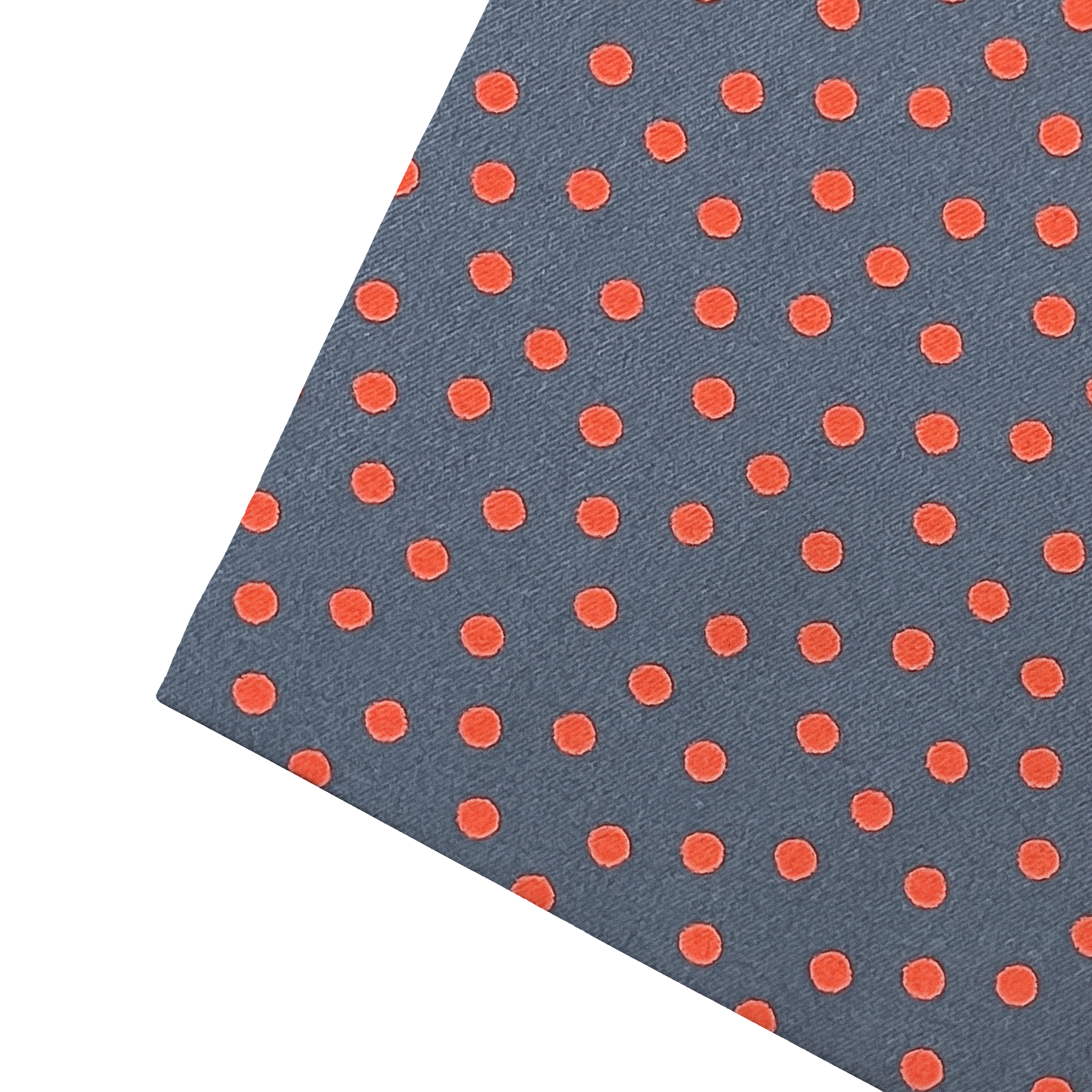 Ziertuch aus Seide, 30 x 30 cm, Stoff: rot wirr gepunktet auf dunkelblau (7166)