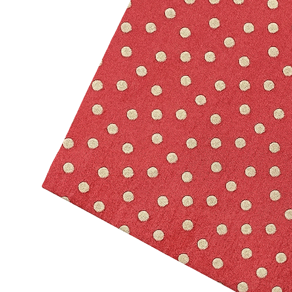 [PS-S300-70-7168] Ziertuch aus Seide, 30 x 30 cm, Stoff: gelb wirr gepunktet auf organge (7168)