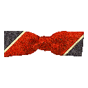 Schleife aus Seide, Form: gerade, Höhe: 35, Stoff: rot und blau breit gestreift (7152)