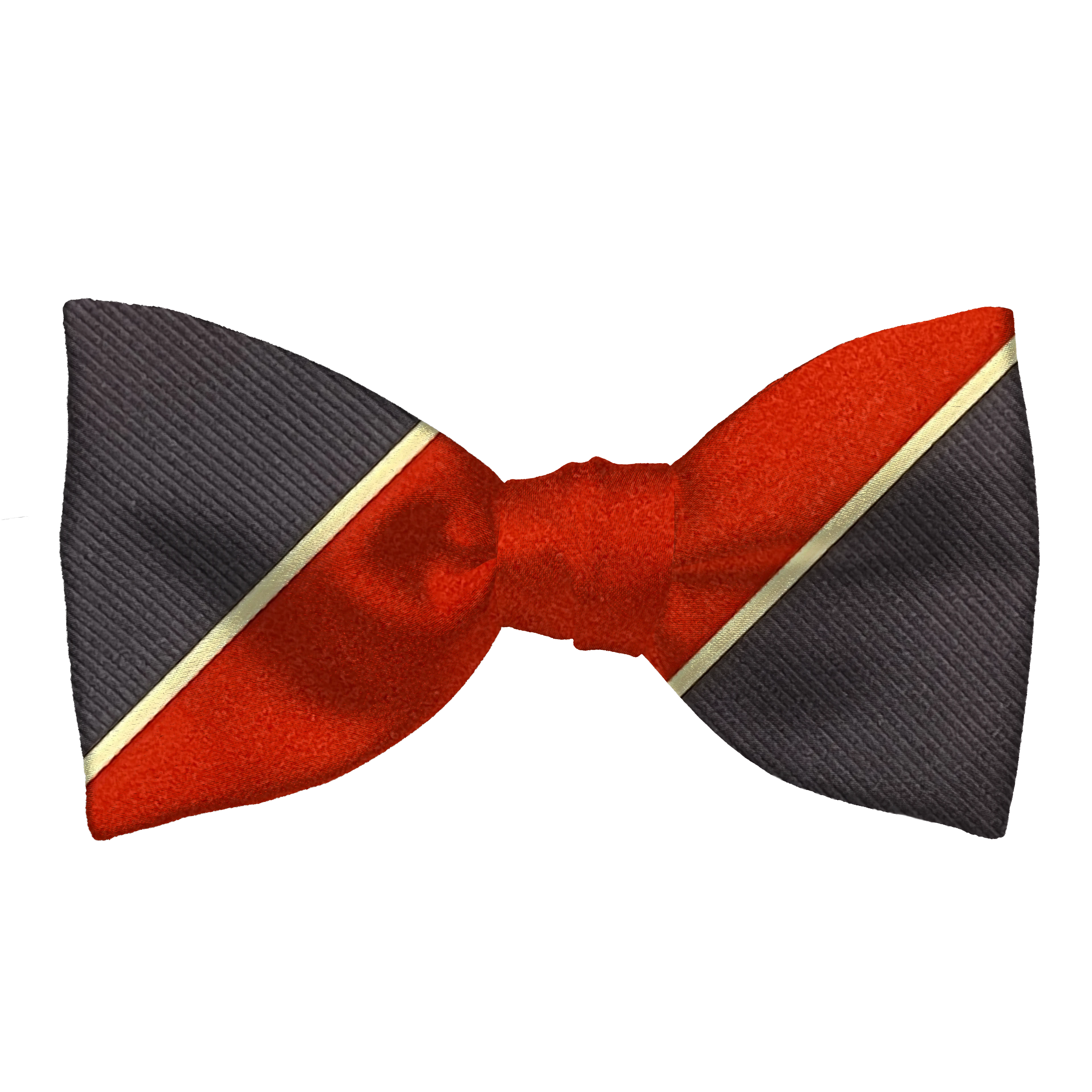 Schleife aus Seide, Form: gerade, Höhe: 65, Stoff: rot und blau breit gestreift (7152)