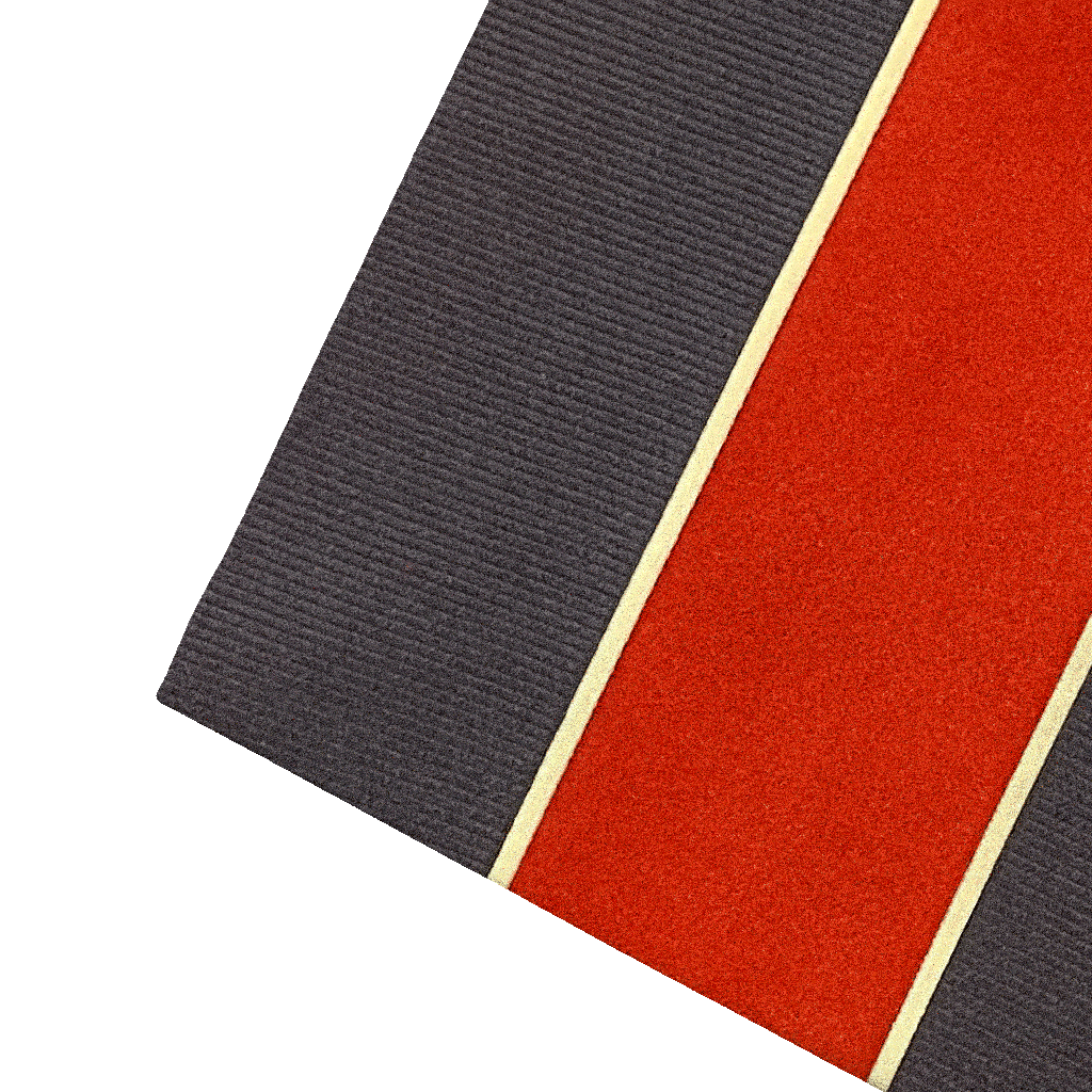 [PS-S300-70-7152] Ziertuch aus Seide, 30 x 30 cm, Stoff: rot und blau breit gestreift (7152)