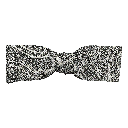 Schleife aus Seide, Form: gerade, Höhe: 35, Stoff: Paisley in Graustufen (7291)