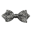 Schleife aus Seide, Form: spitz, Höhe: 60, Stoff: Paisley in Graustufen (7291)