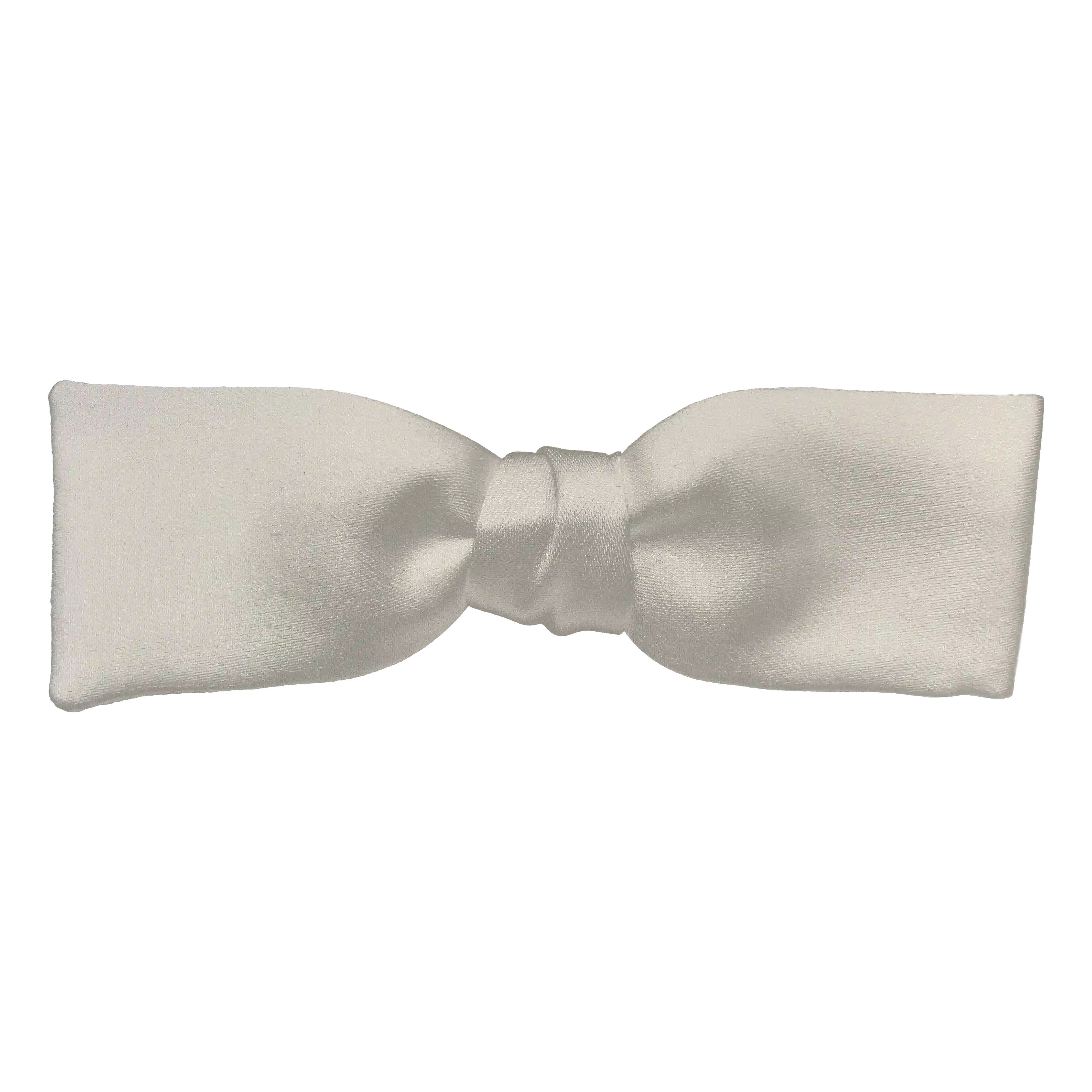 Schleife aus Seide, Form: gerade, Höhe: 35 mm, Stoff: einfarbig naturweiß (0410)