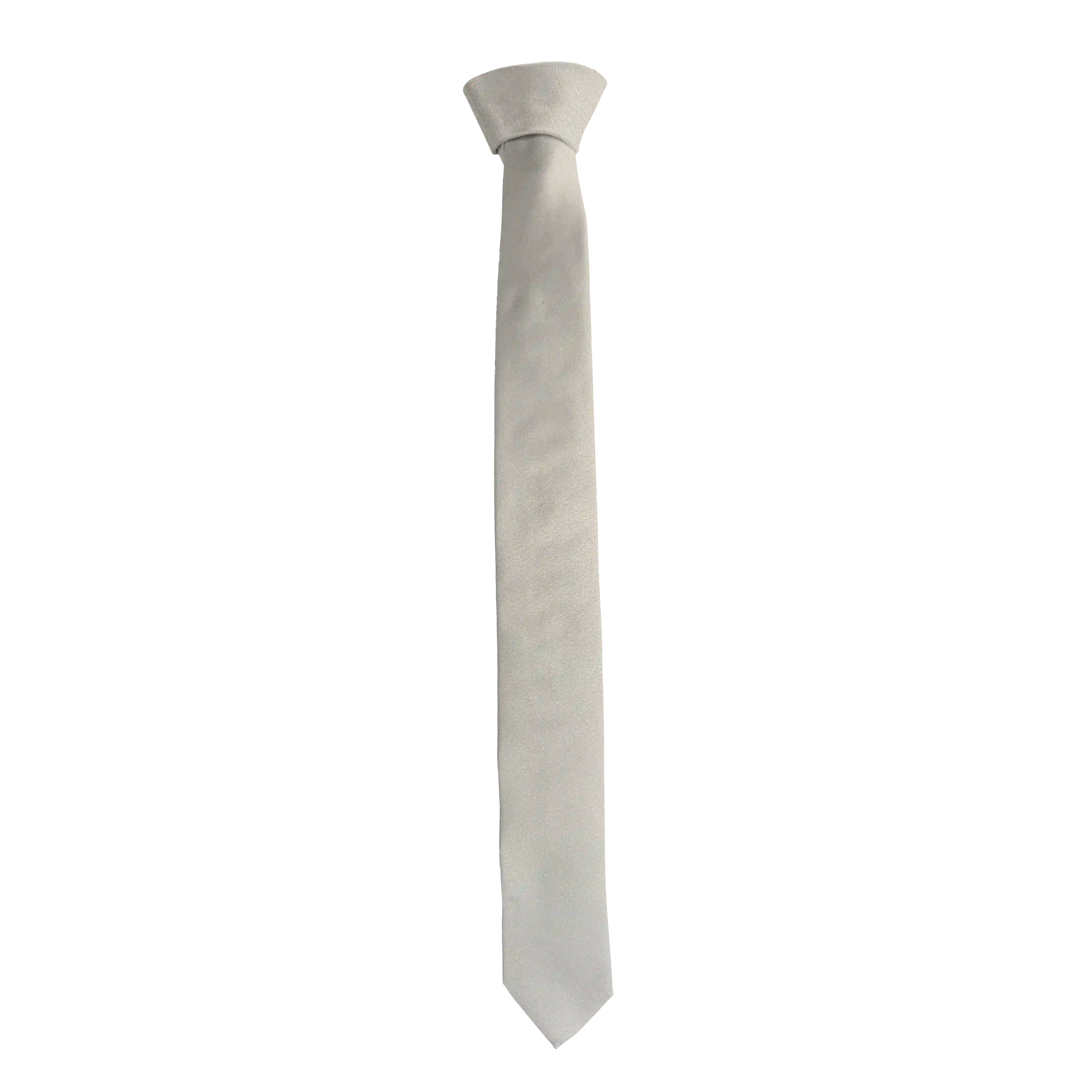 [T-55-M-04-0410] tie from silk, width: 55 mm, fabric: unicoloured ivory white (0410) (standard length (59 inch))
