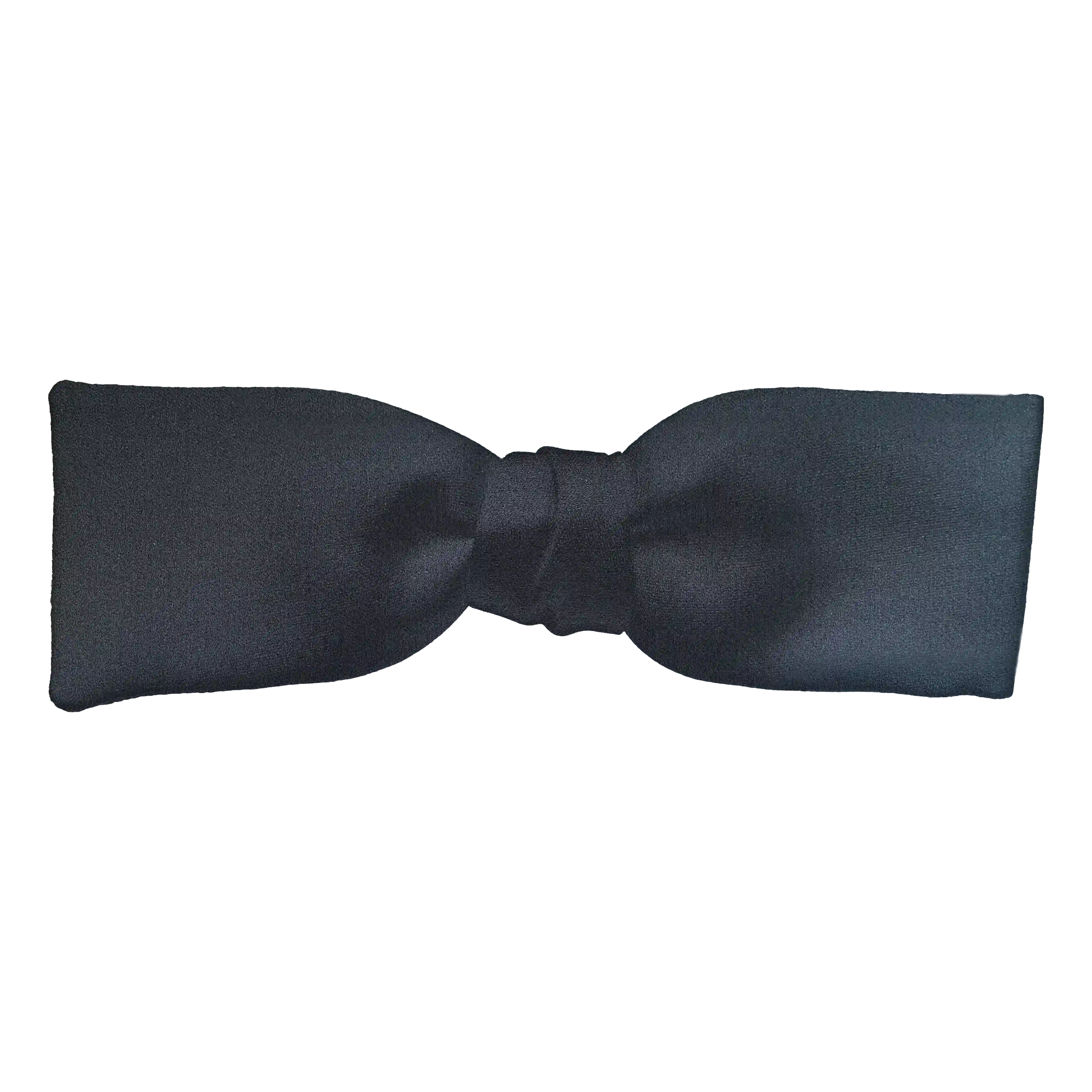 Schleife aus Seide, Form: gerade, Höhe: 35 mm, Stoff: einfarbig schwarz (0480)