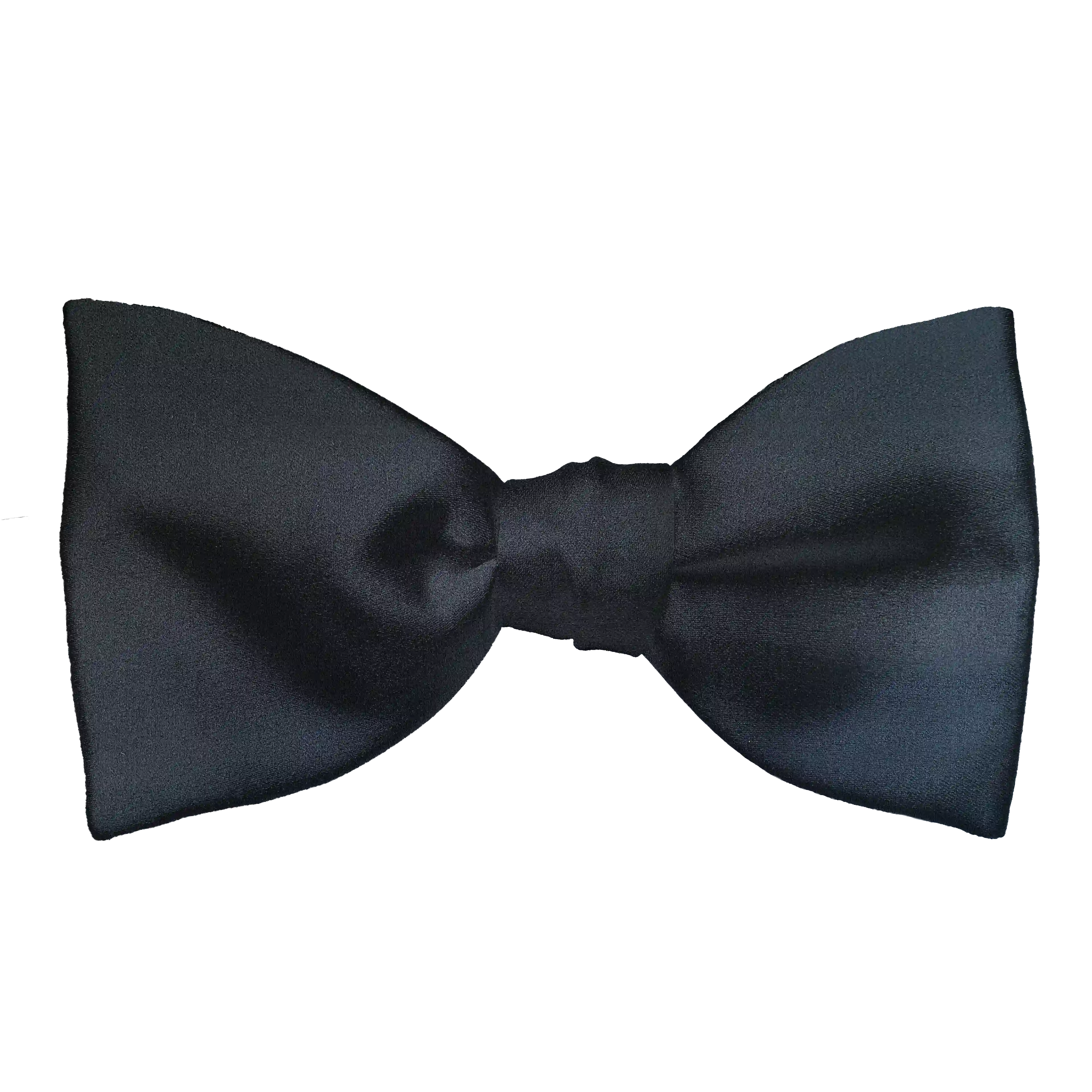 [BT-S-65-E-04-0480] Schleife aus Seide, Form: gerade, Höhe: 65 mm, Stoff: einfarbig schwarz (0480) (EASY: vorgebunden mit verstellbarer Größe)