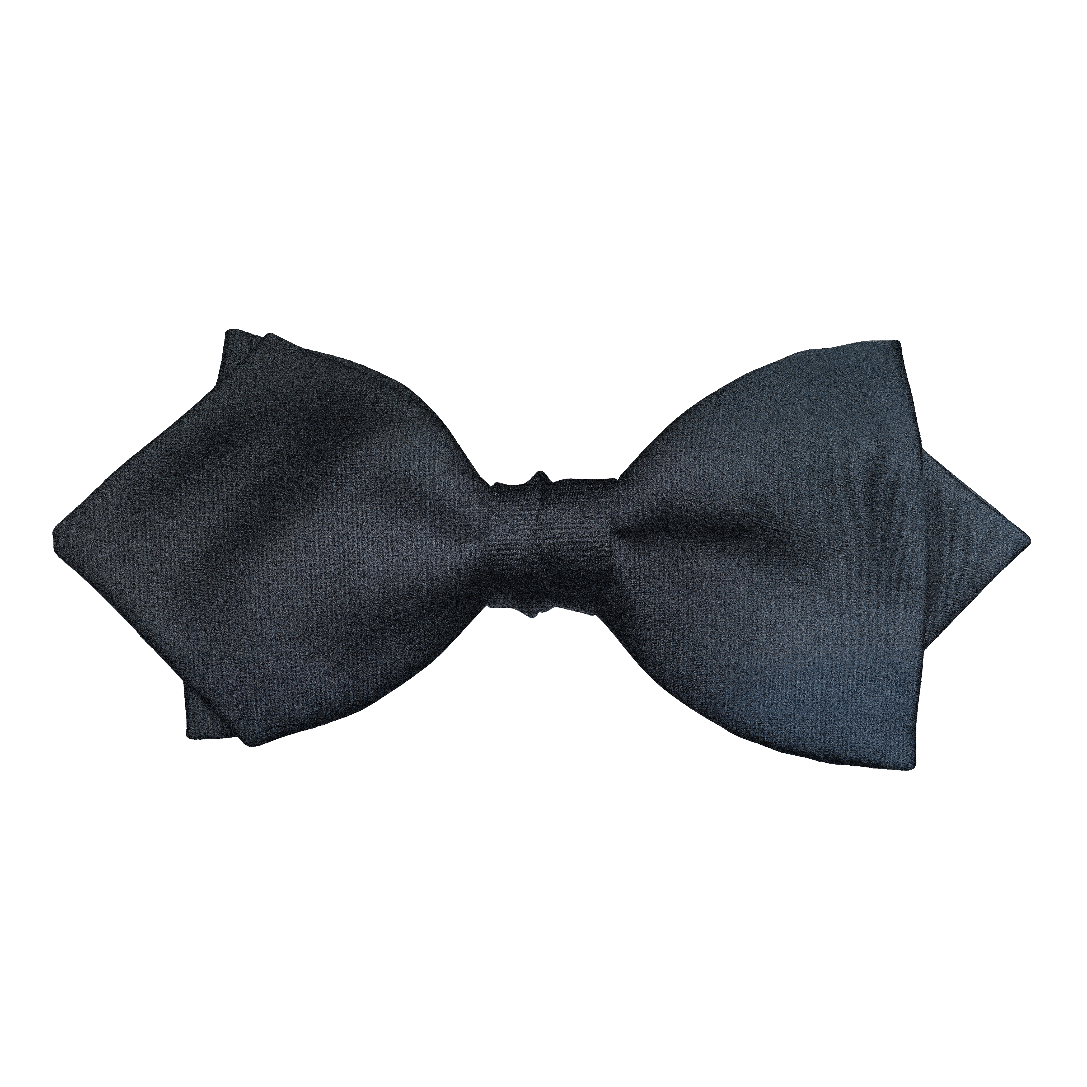 [BT-P-60-E-04-0480] Schleife aus Seide, Form: spitz, Höhe: 60, Stoff: einfarbig schwarz (0480) (EASY: vorgebunden mit verstellbarer Größe)