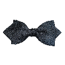 Schleife aus Seide, Form: spitz, Höhe: 60, Stoff: einfarbig schwarz (0480)