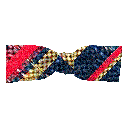 Schleife aus Seide, Form: gerade, Höhe: 35, Stoff: dunkelblau, rot, gelb kariert (7833)