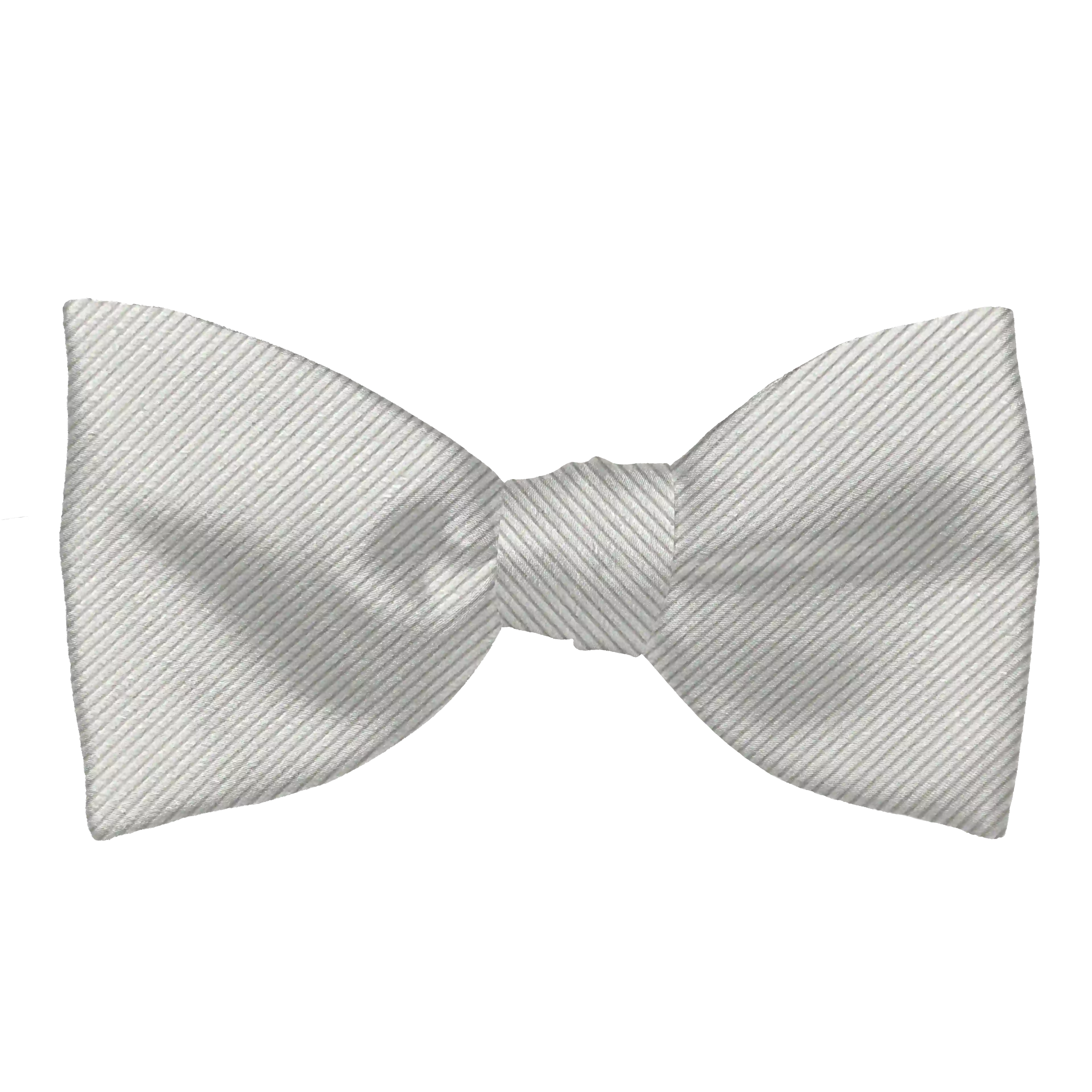 bow tie from silk, shape: straight, height: 65 mm, fabric: ribbed in ivory white (0910)
