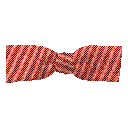 Schleife aus Seide, Form: gerade, Höhe: 35, Stoff: gerippt in terracotta-schwarz (0926)