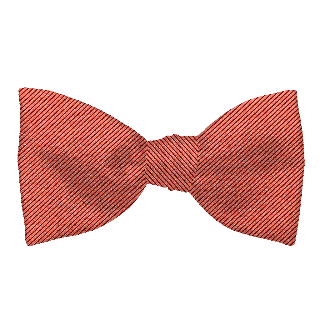[BT-S-65-E-09-0926] Schleife aus Seide, Form: gerade, Höhe: 65, Stoff: gerippt in terracotta-schwarz (0926) (EASY: vorgebunden mit verstellbarer Größe)