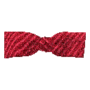 Schleife aus Seide, Form: gerade, Höhe: 35, Stoff: gerippt in rot-schwarz (0944)