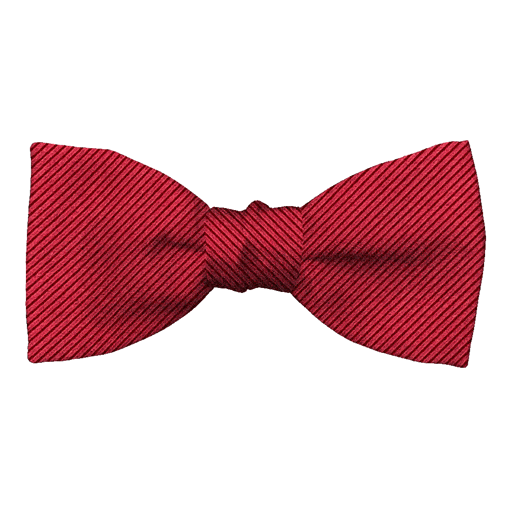 [BT-S-50-E-09-0944] Schleife aus Seide, Form: gerade, Höhe: 50, Stoff: gerippt in rot-schwarz (0944) (EASY: vorgebunden mit verstellbarer Größe)