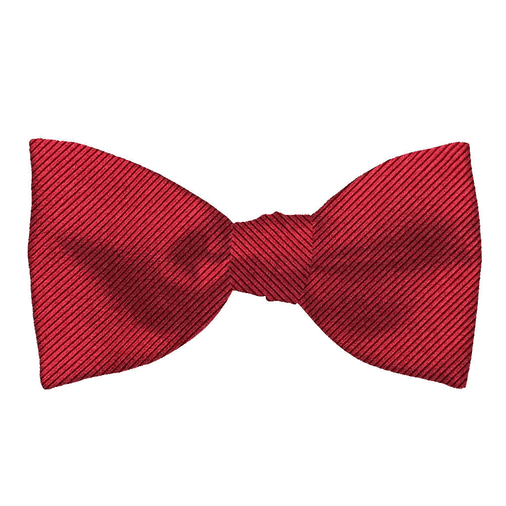 [BT-S-65-E-09-0944] Schleife aus Seide, Form: gerade, Höhe: 65, Stoff: gerippt in rot-schwarz (0944) (EASY: vorgebunden mit verstellbarer Größe)
