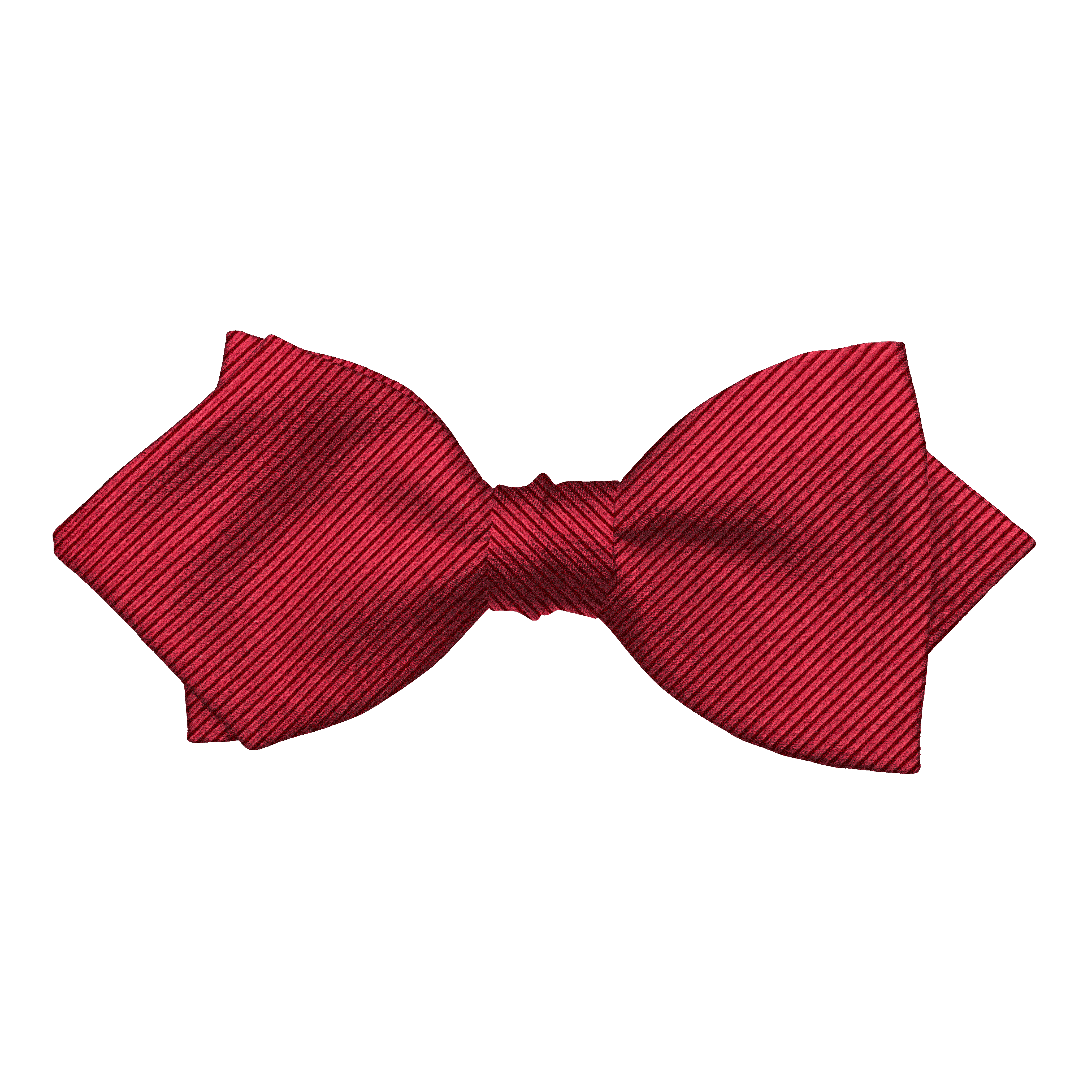 Schleife aus Seide, Form: spitz, Höhe: 60, Stoff: gerippt in rot-schwarz (0944)