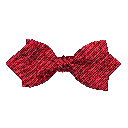 Schleife aus Seide, Form: spitz, Höhe: 60, Stoff: gerippt in rot-schwarz (0944)