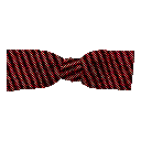 Schleife aus Seide, Form: gerade, Höhe: 35, Stoff: gerippt in schwarz-rot (0945)