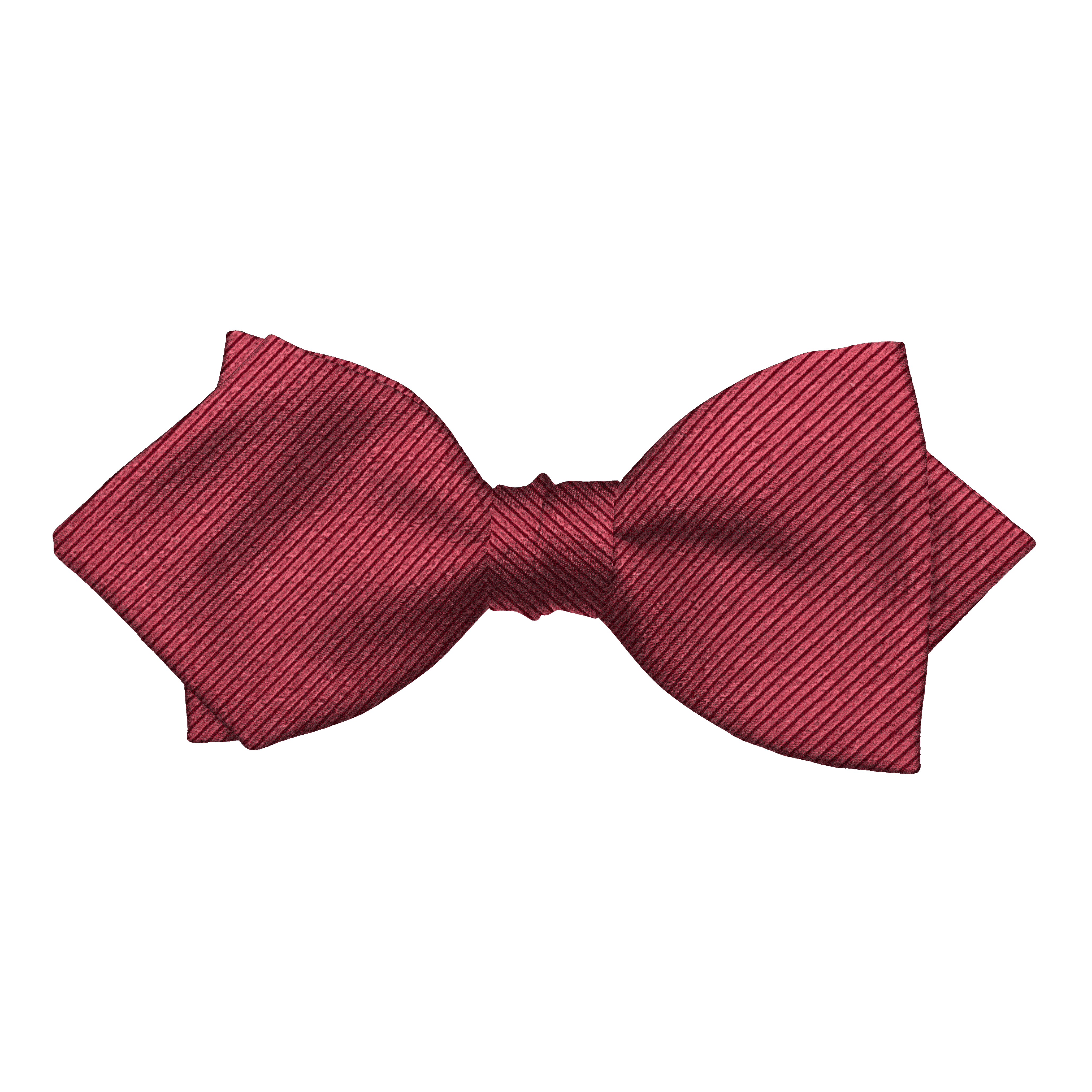 Schleife aus Seide, Form: spitz, Höhe: 60, Stoff: gerippt in bordeauxrot-schwarz (0947)