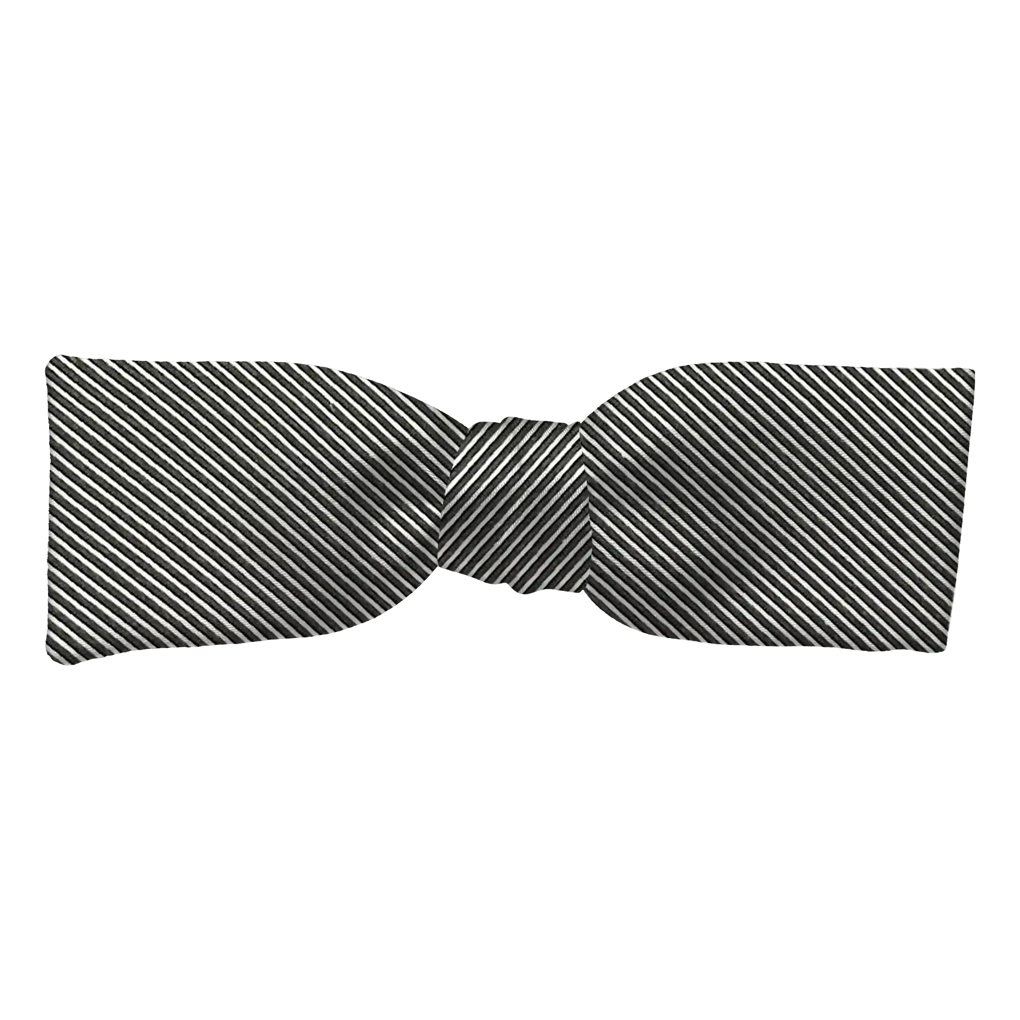 [BT-S-35-E-09-0959] Schleife aus Seide, Form: gerade, Höhe: 35 mm, Stoff: gerippt in schwarz-hellgrau (0959) (EASY: vorgebunden mit verstellbarer Größe)