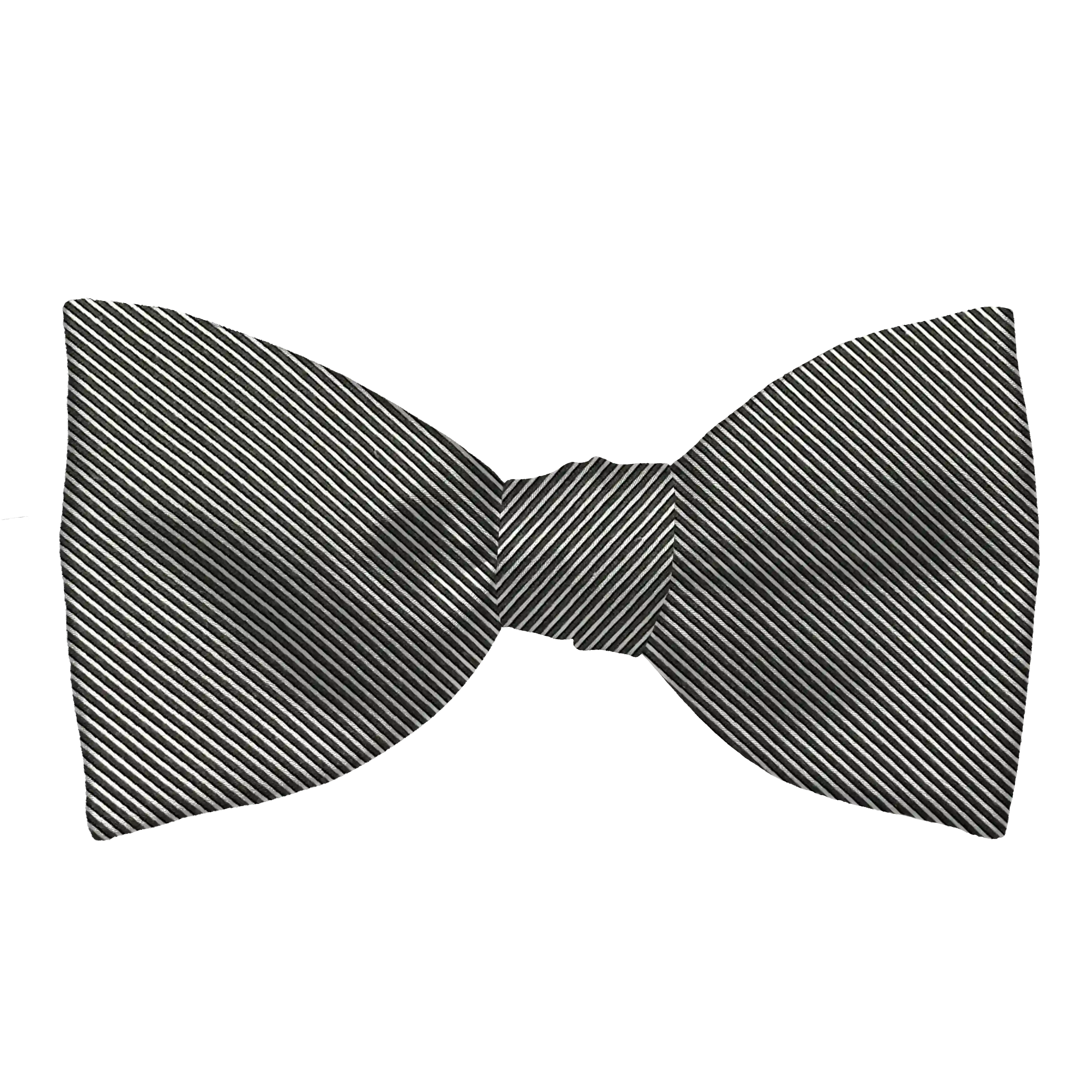 [BT-S-65-E-09-0959] Schleife aus Seide, Form: gerade, Höhe: 65 mm, Stoff: gerippt in schwarz-hellgrau (0959) (EASY: vorgebunden mit verstellbarer Größe)