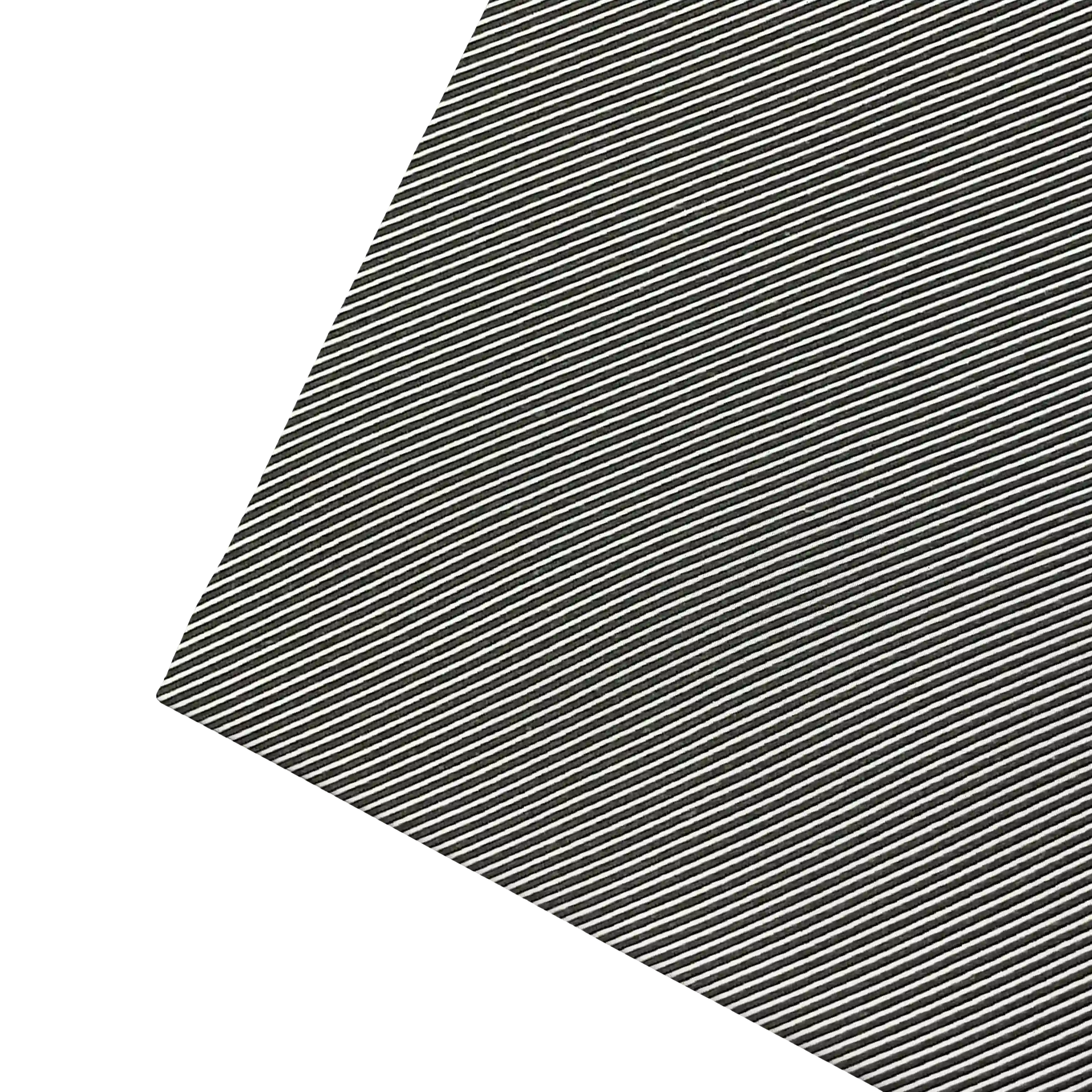 [PS-S300-09-0959] pocket square from silk, 12 x 12 inch, fabric: ribbed in black and light grey (0959)