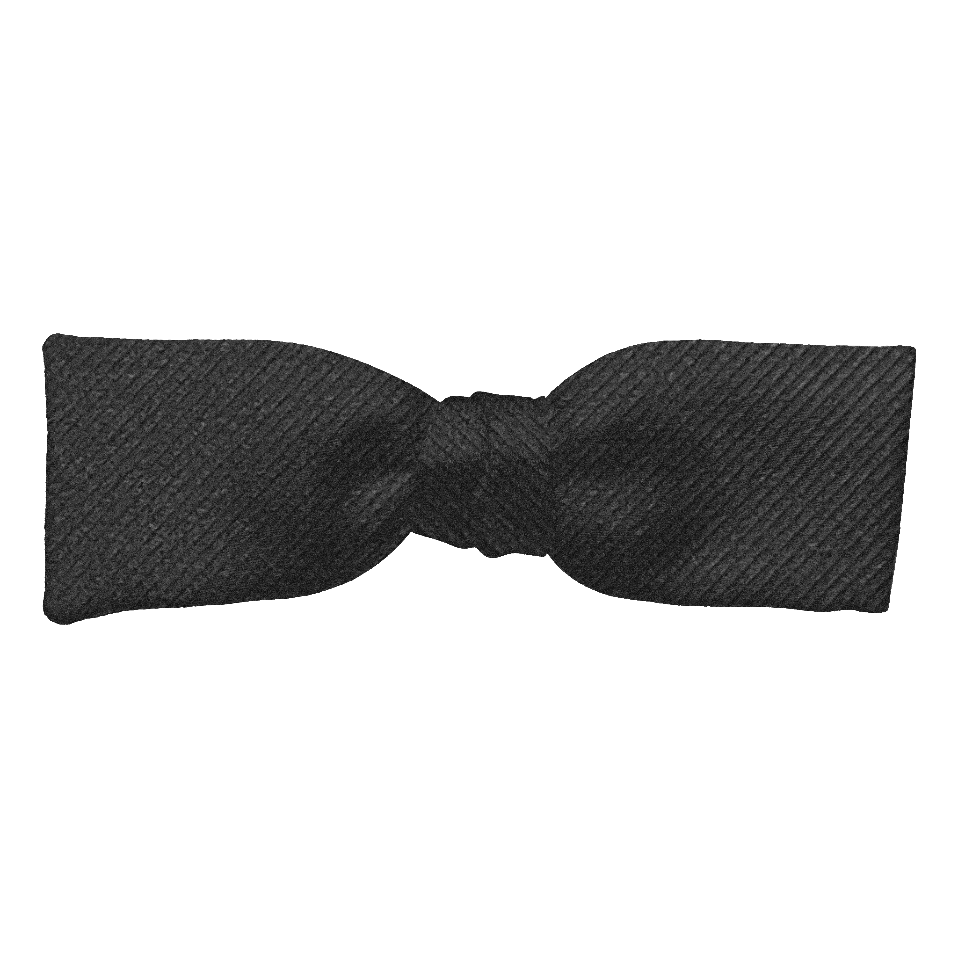 [BT-S-35-E-09-0980] Schleife aus Seide, Form: gerade, Höhe: 35, Stoff: gerippt in schwarz (0980) (EASY: vorgebunden mit verstellbarer Größe)