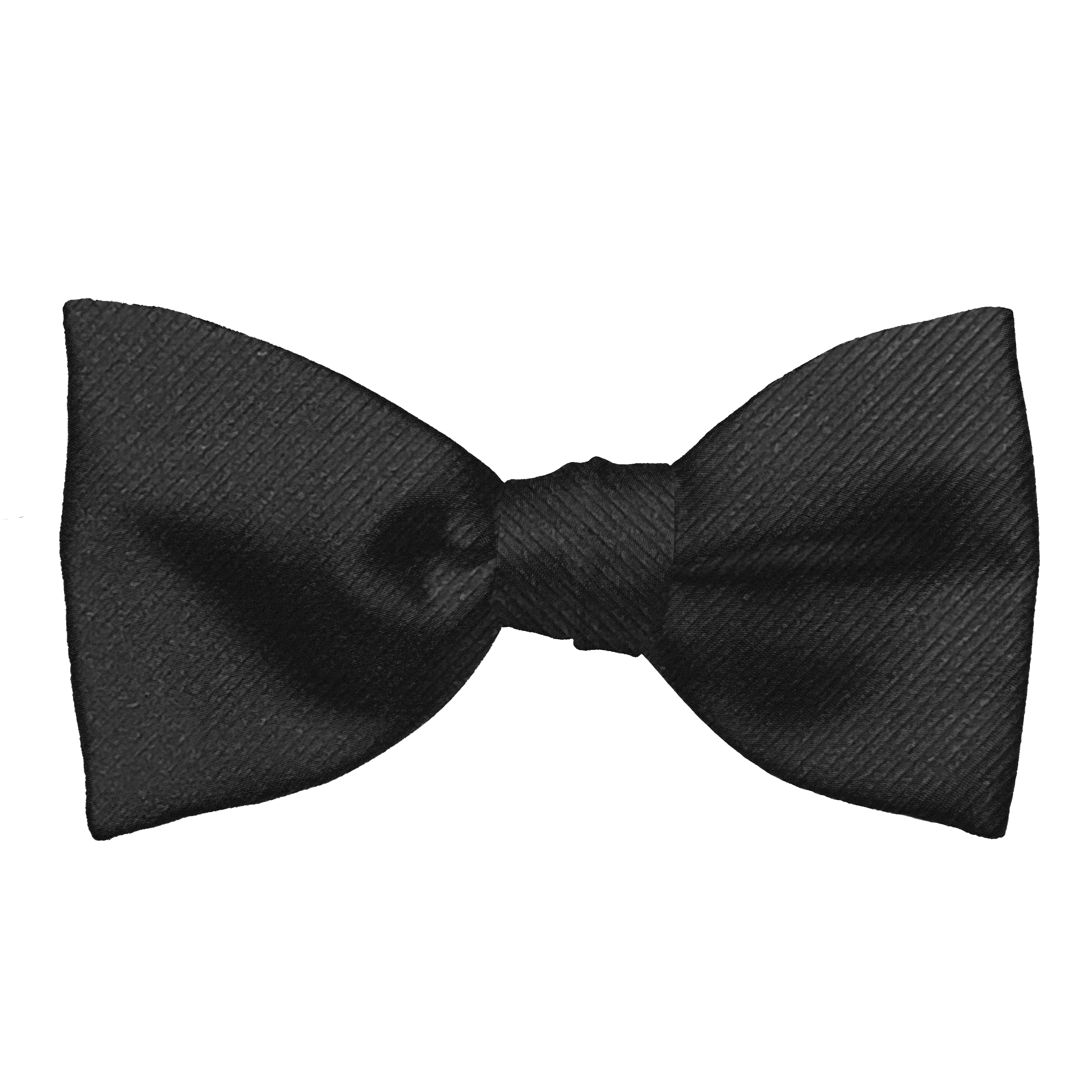 [BT-S-65-E-09-0980] Schleife aus Seide, Form: gerade, Höhe: 65, Stoff: gerippt in schwarz (0980) (EASY: vorgebunden mit verstellbarer Größe)