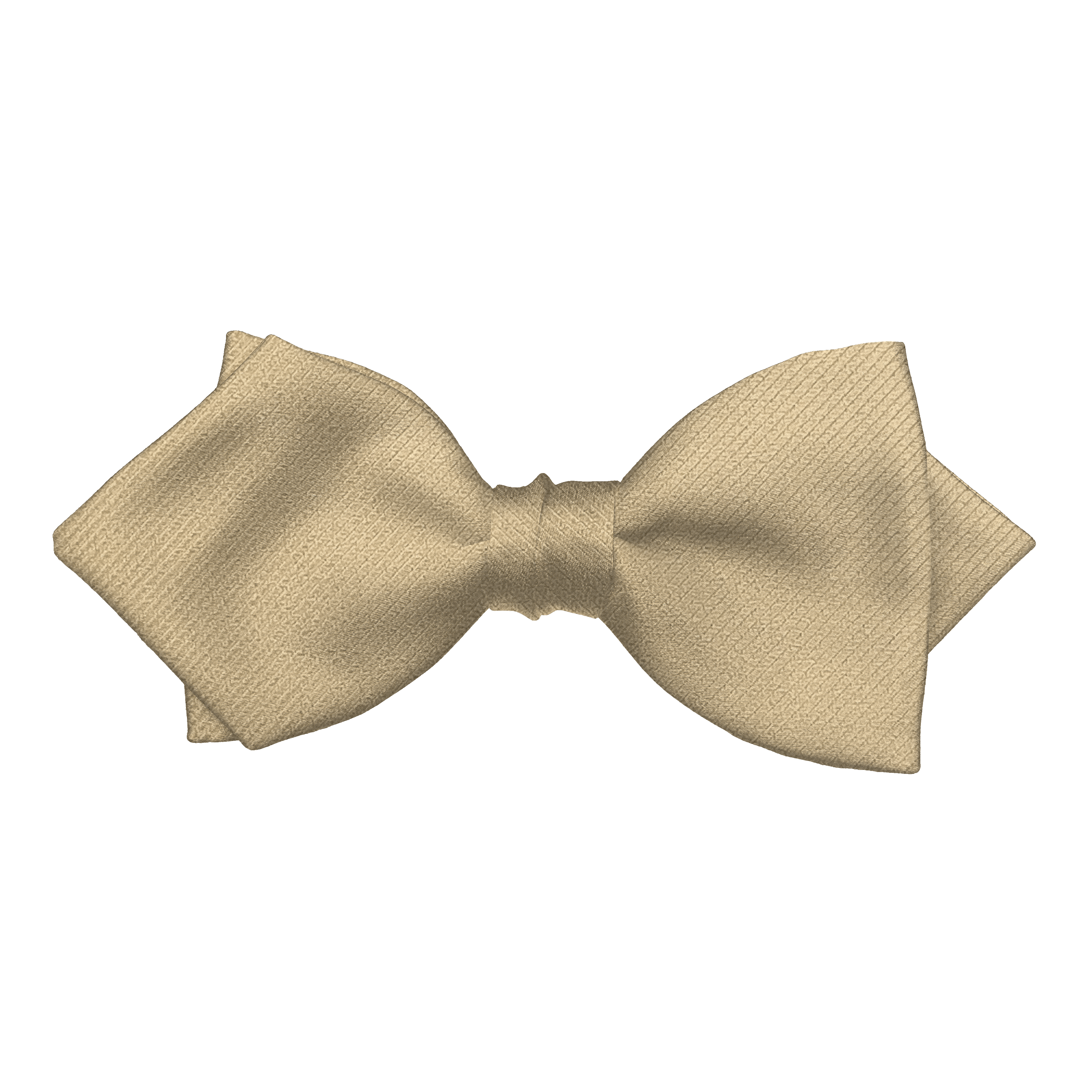 Schleife aus Seide, Form: spitz, Höhe: 60, Stoff: gerippt in beige (0921)
