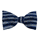 Schleife aus Seide, Form: gerade, Höhe: 65, Stoff: gerippt in schwarz-blau (0935)