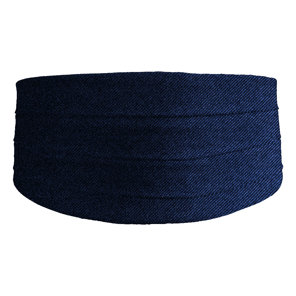[CB-S-09-0937] Kummerbund aus Seide, Stoff: gerippt in dunkelblau (0937) (48)