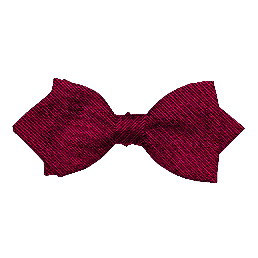 [BT-P-60-E-09-0949] Schleife aus Seide, Form: spitz, Höhe: 60, Stoff: gerippt in schwarz-bordeauxrot (0949) (EASY: vorgebunden mit verstellbarer Größe)