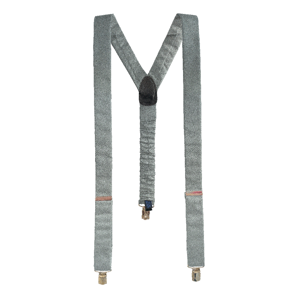 [BR-M-04-0431] Hosenträger aus Seide, Stoff: einfarbig hellblau (0431) (Metallklips)