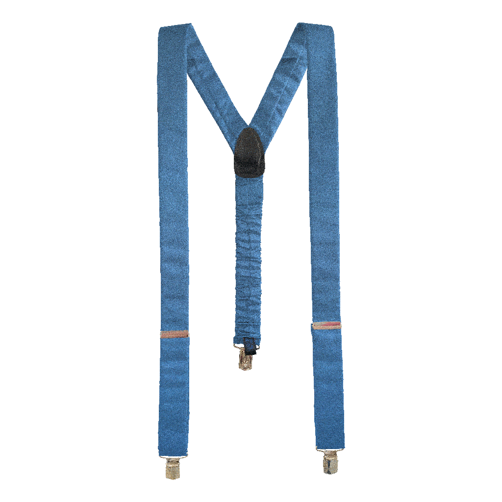 [BR-M-04-0432] Hosenträger aus Seide, Stoff: einfarbig himmelblau (0432) (Metallklips)