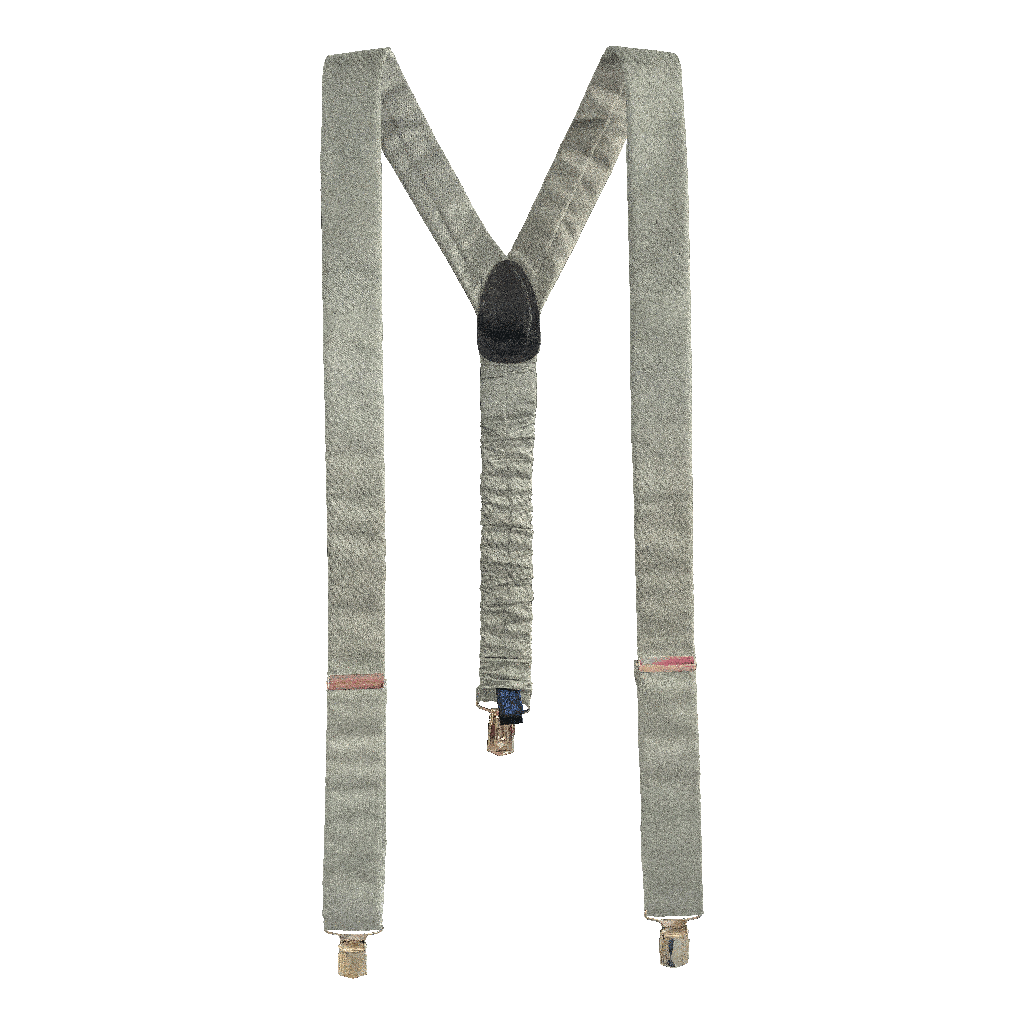 [BR-M-04-0461] Hosenträger aus Seide, Stoff: einfarbig pastelgrün (0461) (Metallklips)