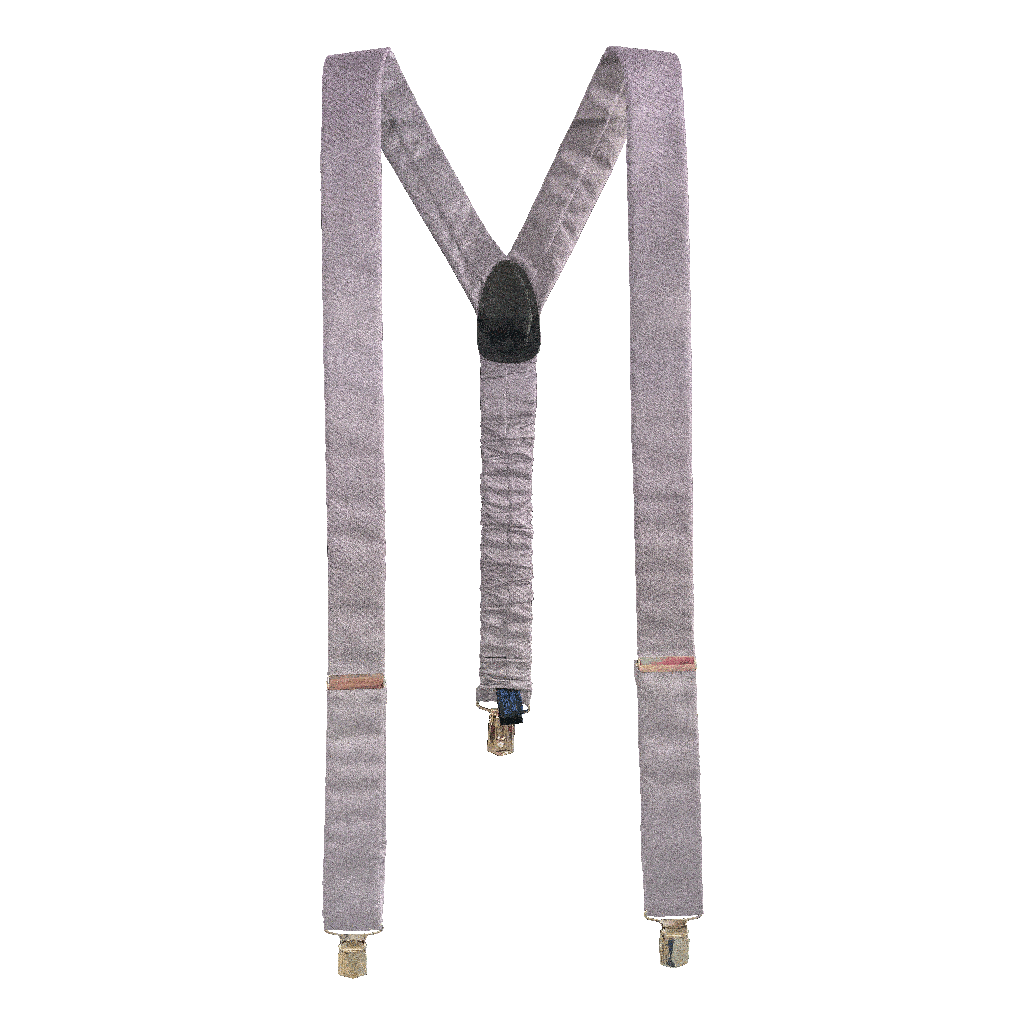 [BR-M-04-0471] Hosenträger aus Seide, Stoff: einfarbig pastellfliederfarben (0471) (Metallklips)