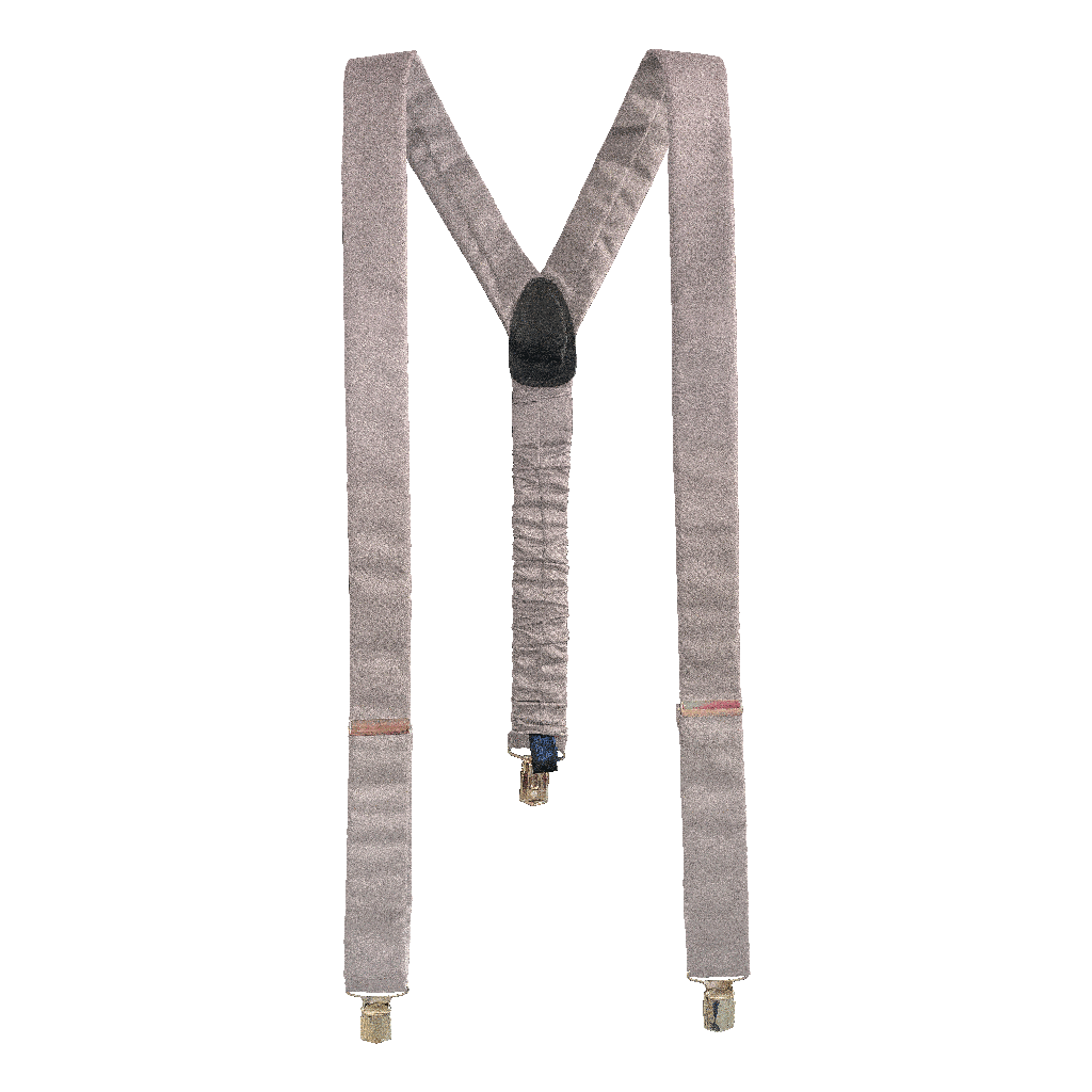 [BR-M-04-0440] Hosenträger aus Seide, Stoff: einfarbig rosé (0440) (Metallklips)