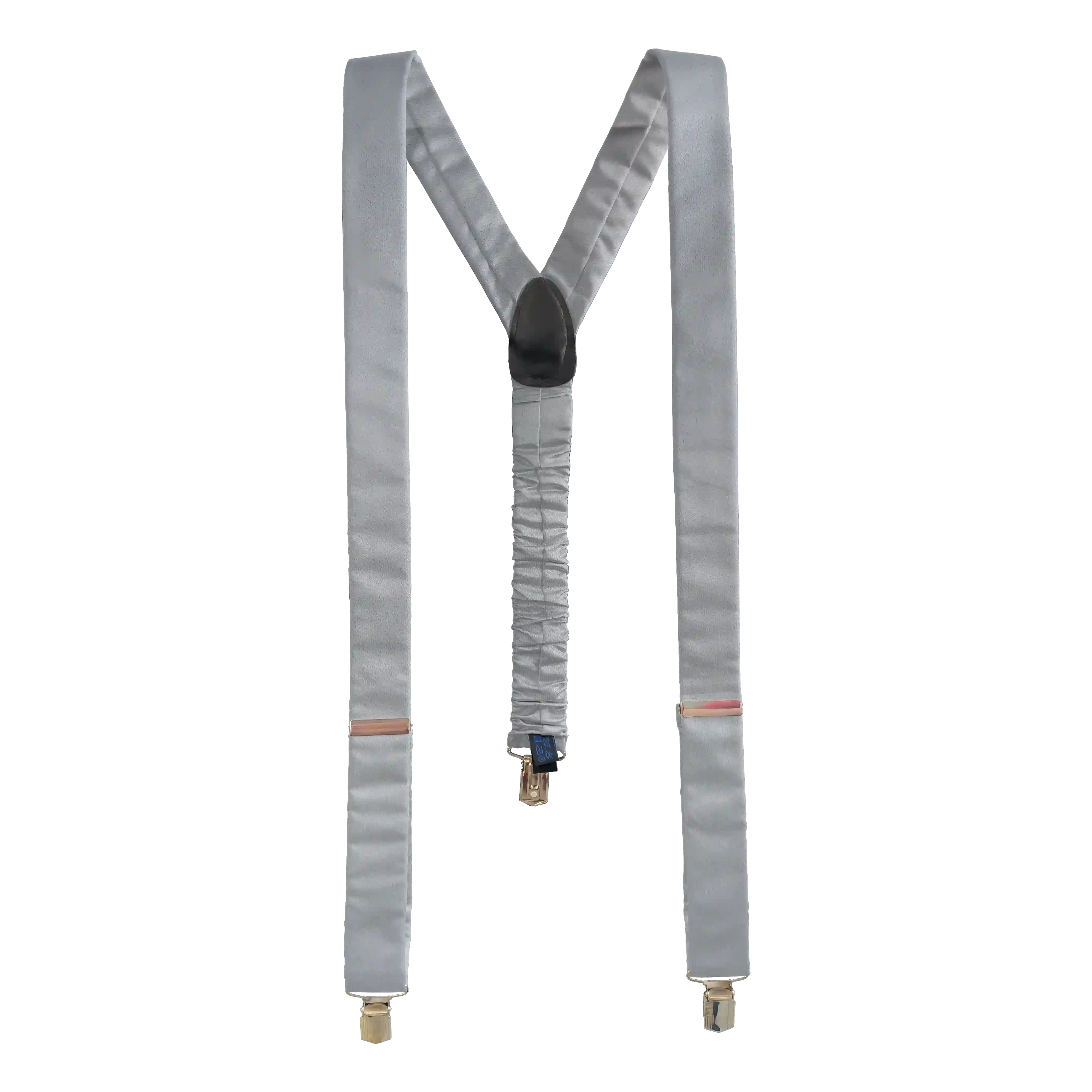 Hosenträger aus Seide, Stoff: einfarbig silber (0453)