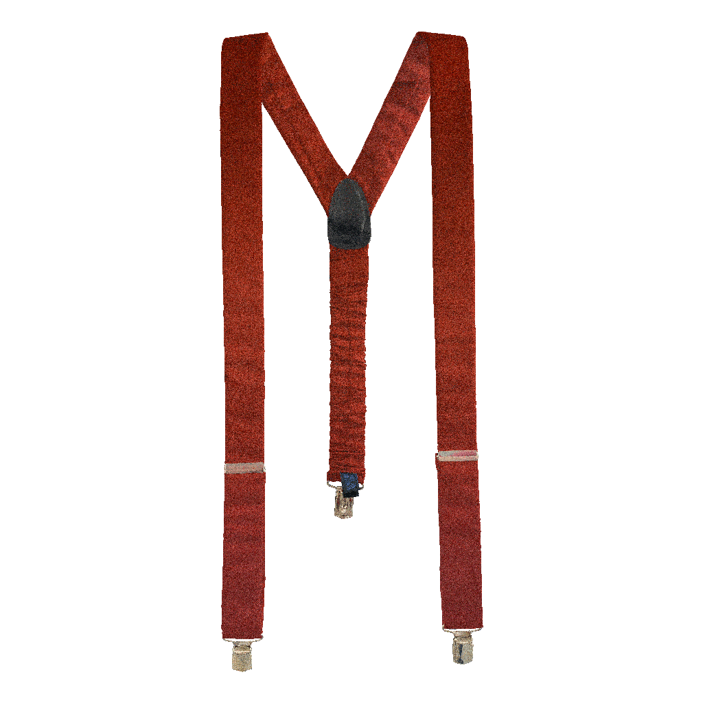 [BR-M-04-0427] Hosenträger aus Seide, Stoff: einfarbig terracotta (0427) (Metallklips)