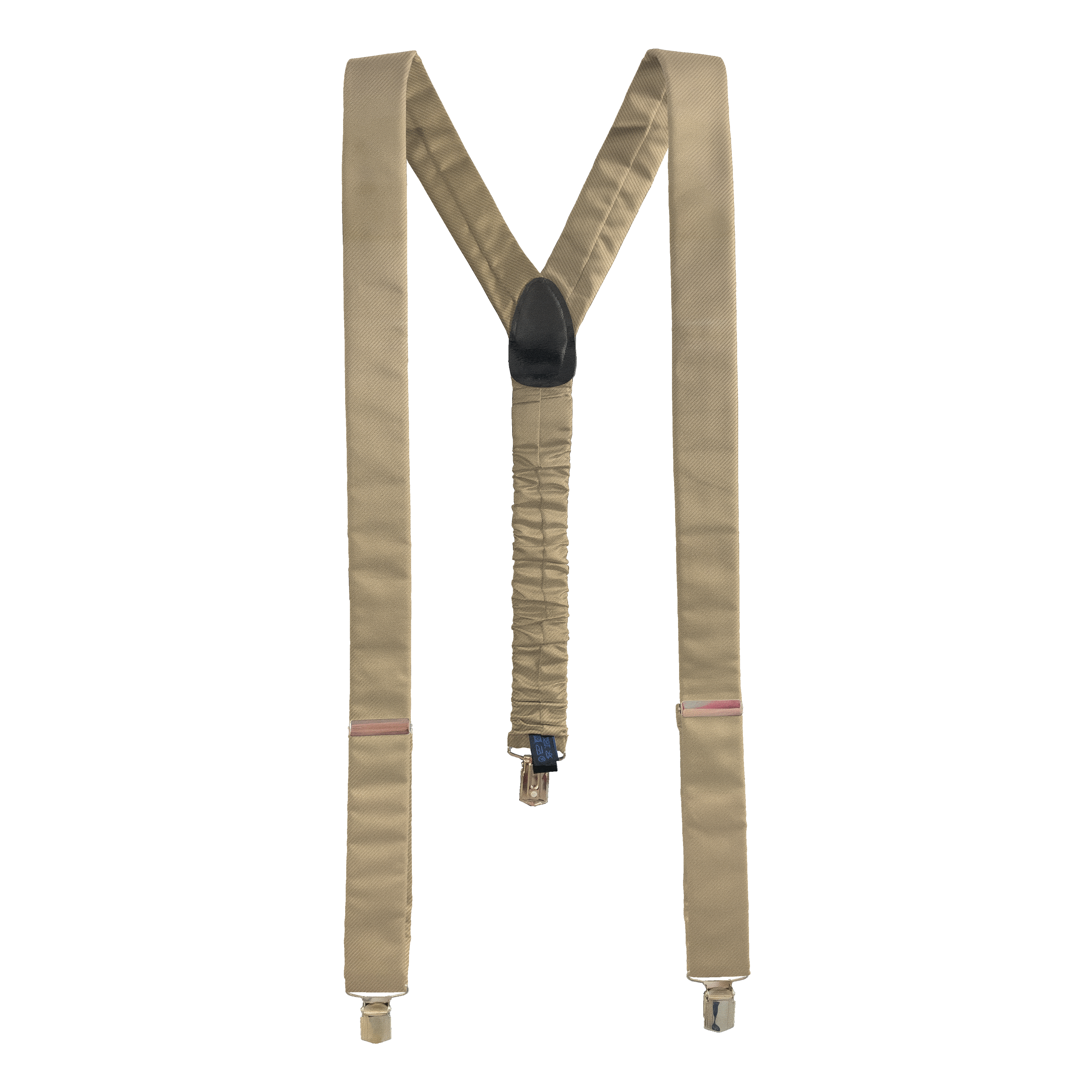 Hosenträger aus Seide, Stoff: gerippt in beige (0921)