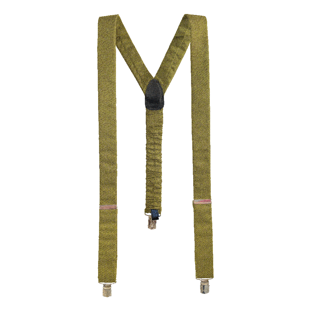 [BR-M-09-0923] Hosenträger aus Seide, Stoff: gerippt in gelb-schwarz (0923) (Metallklips)