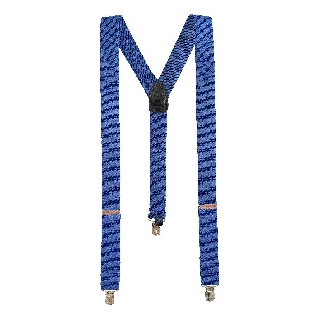[BR-M-09-0933] Hosenträger aus Seide, Stoff: gerippt in königsblau-schwarz (0933) (Metallklips)