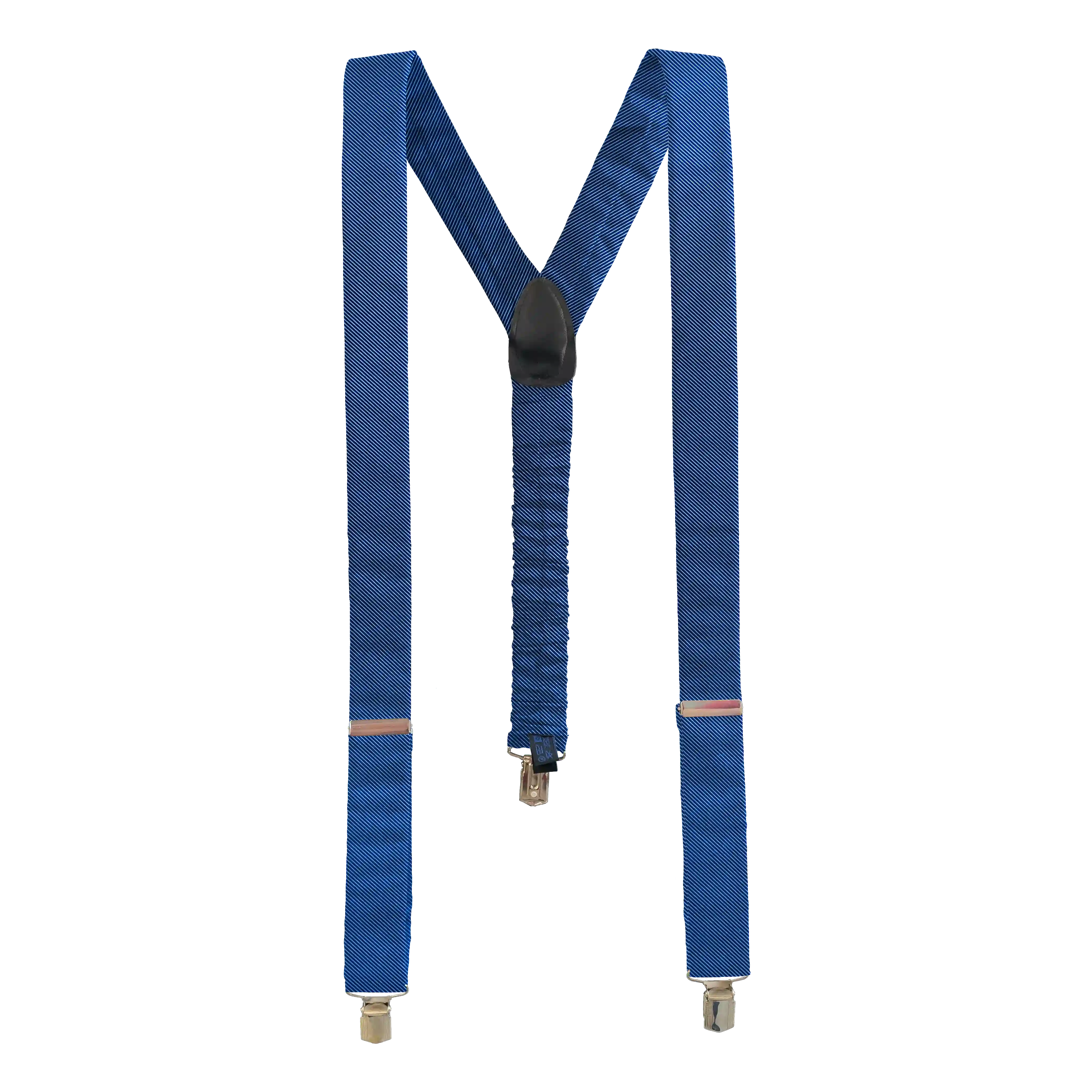 Hosenträger aus Seide, Stoff: gerippt in schwarz-blau (0935)