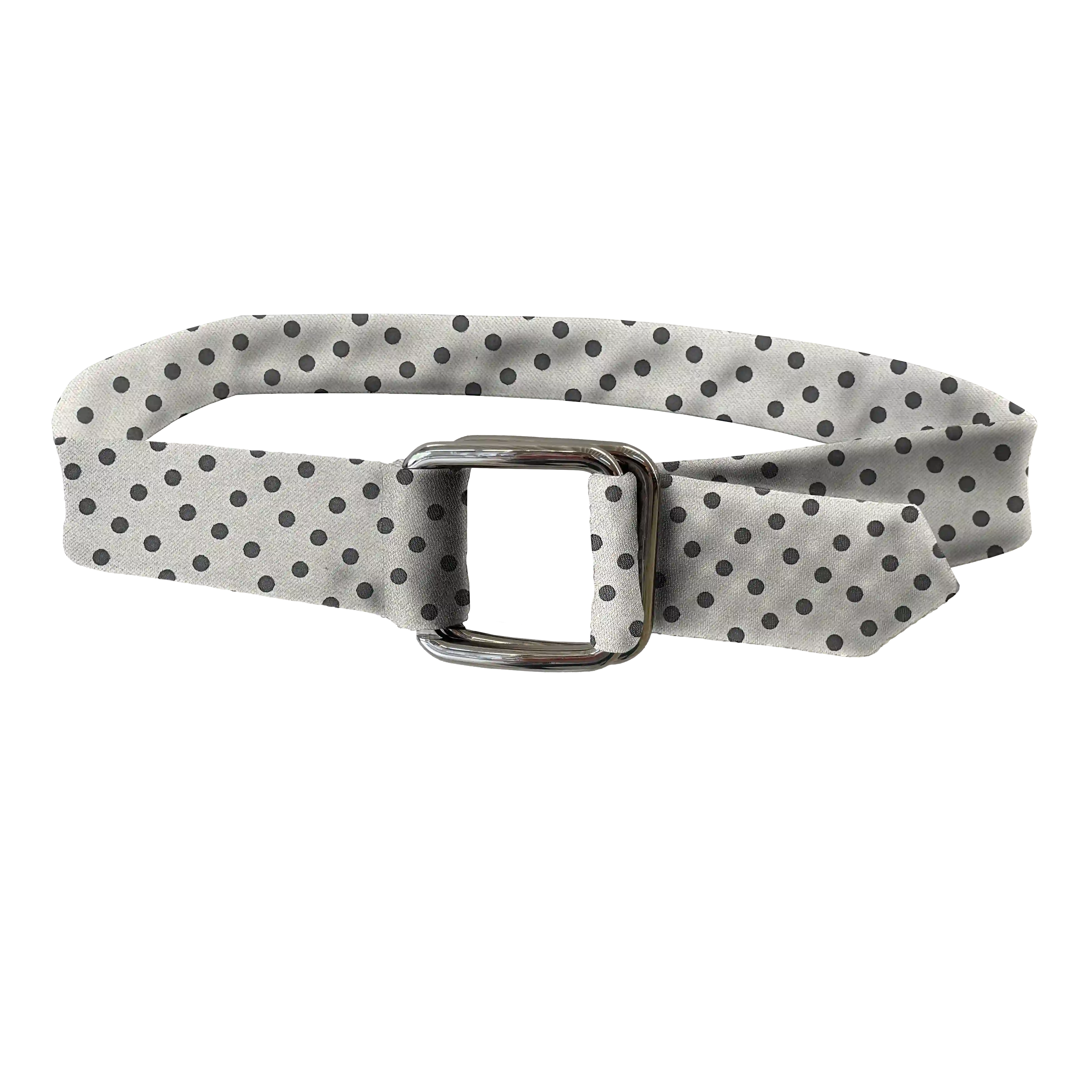 [BE-I-70-7170b] belt from silk, fabric: randomly dotted in black on grey (7170b)
