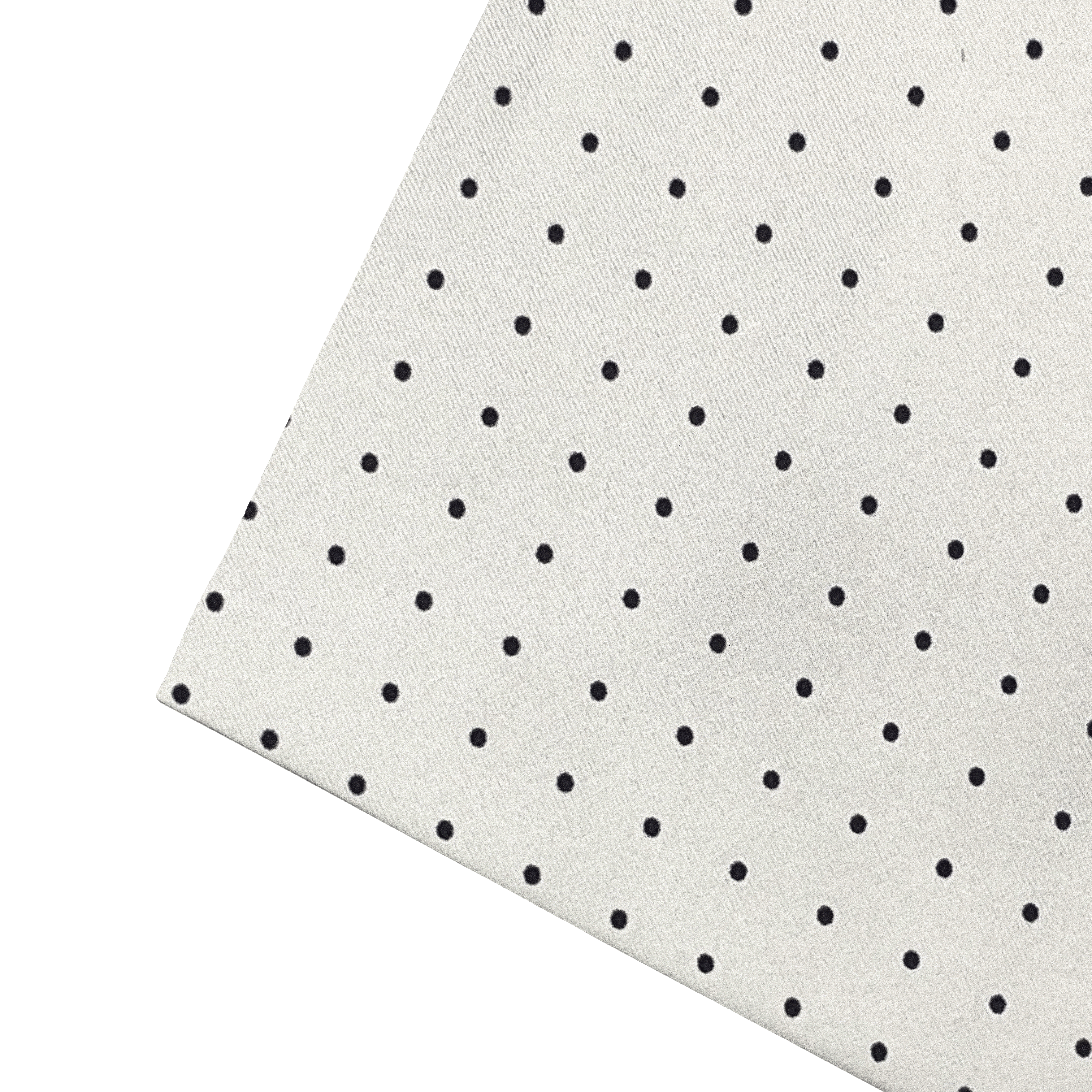 Ziertuch aus Seide, 30 x 30 cm, Stoff: weiß mit schwarzen Punkten (6060)