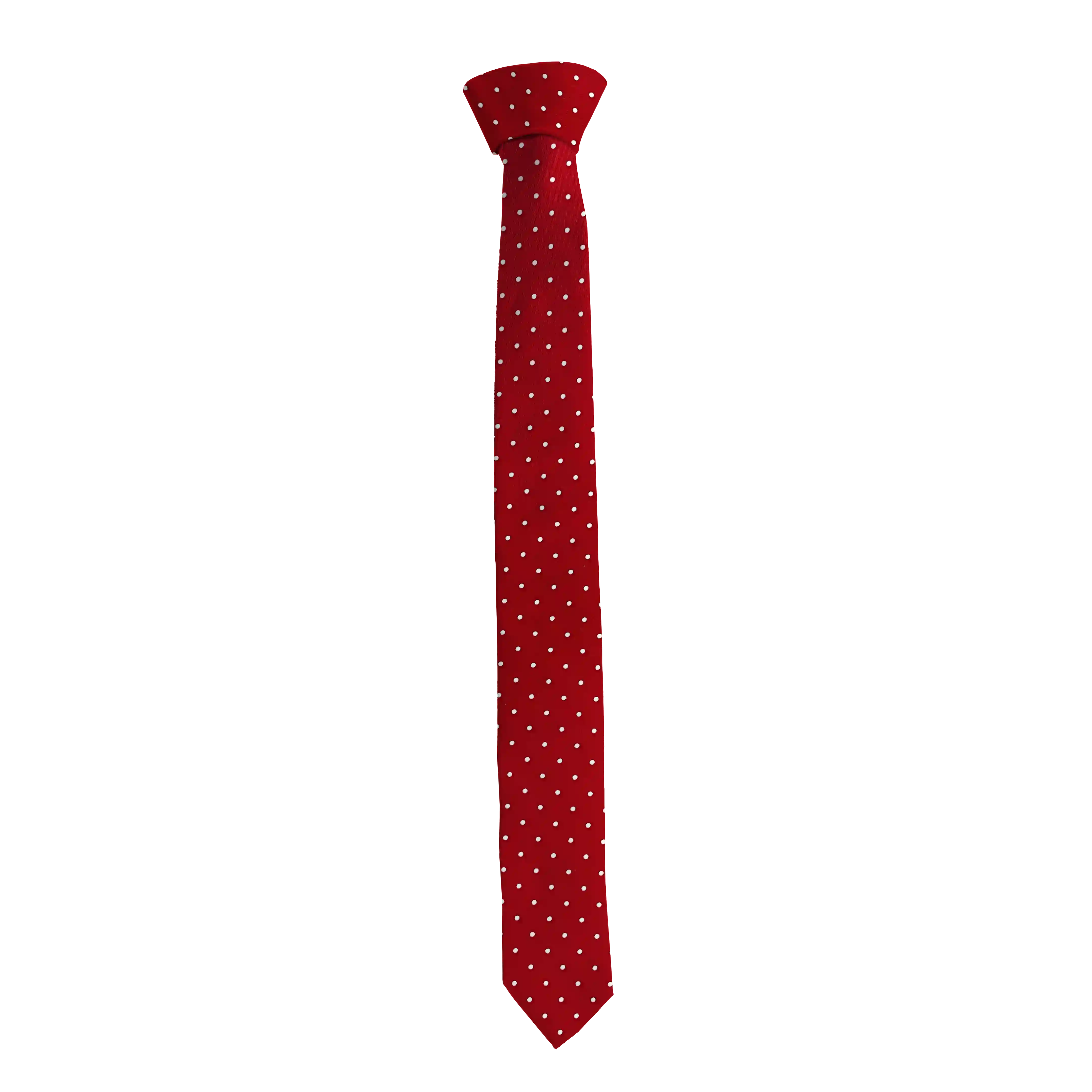 Krawatte aus Seide, Breite: 55 mm, Stoff: rot mit weißen Punkten (6062)