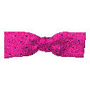 Schleife aus Seide, Form: gerade, Höhe: 35, Stoff: magenta mit blauen Punkten (6063)