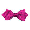 Schleife aus Seide, Form: spitz, Höhe: 60, Stoff: magenta mit blauen Punkten (6063)